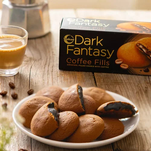 Dark Fantasy Choco Fills styling luxury chocolate ad