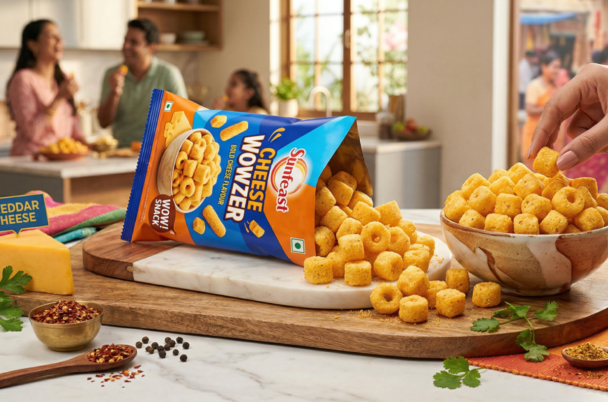 Expert Food Stylist Styling Sunfeast Cheese Wowzer for Advertisement Campaigns