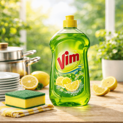 Vim dishwash liquid advertisement styling