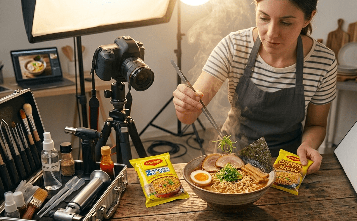 Instant Noodles Food Styling: How Food Stylists Make Instant Noodles Look Irresistible in Advertisements